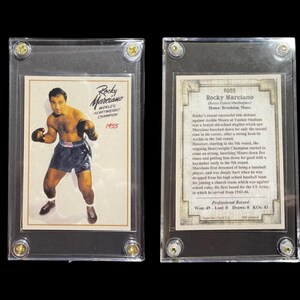 Original ROCKY MARCIANO Undefeated World Heavyweight Boxing Champion Card Only 500 EXIST-rare image 3