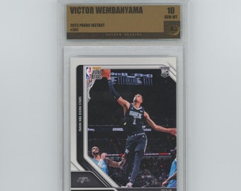 Panini Instant 2023 #347 VICTOR Wembanyama Novato Estrella en Ascenso RC Gem Mint 10