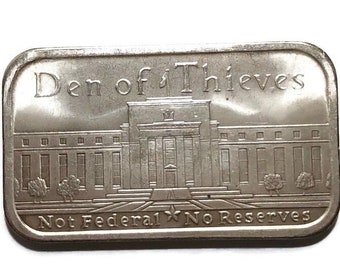 Silver Shield 1 oz. Den  OF Thieves  Silver BAR! .999 Pure AG