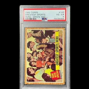 Originele TOPPS-honkbal uit 1962 # 143 - Greatest Sports Hero groene tint - Babe Ruth - PSA 4 Vg-EX