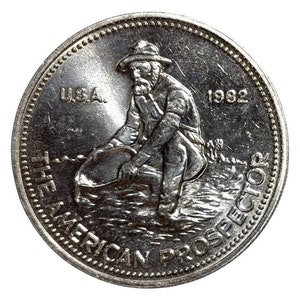 1982 Engelhard American Prospector 1 Troy Oz 0.999 Fine Silver Round