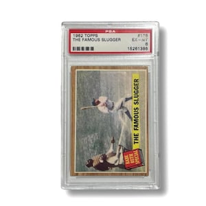 Original 1962 Topps Babe Ruth The Famous Slugger PSA 6 EX-MT #138 Yankees
