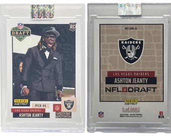 2025 Panini Instant # Nfldn-6 Ashton Jeanty Draft Night  Raider Rookie Card (RC)