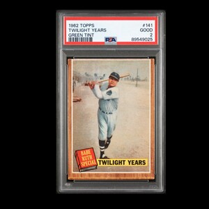 1962 Topps #141 Babe Ruth Twilight Jahre PSA 2 Good -Yankees