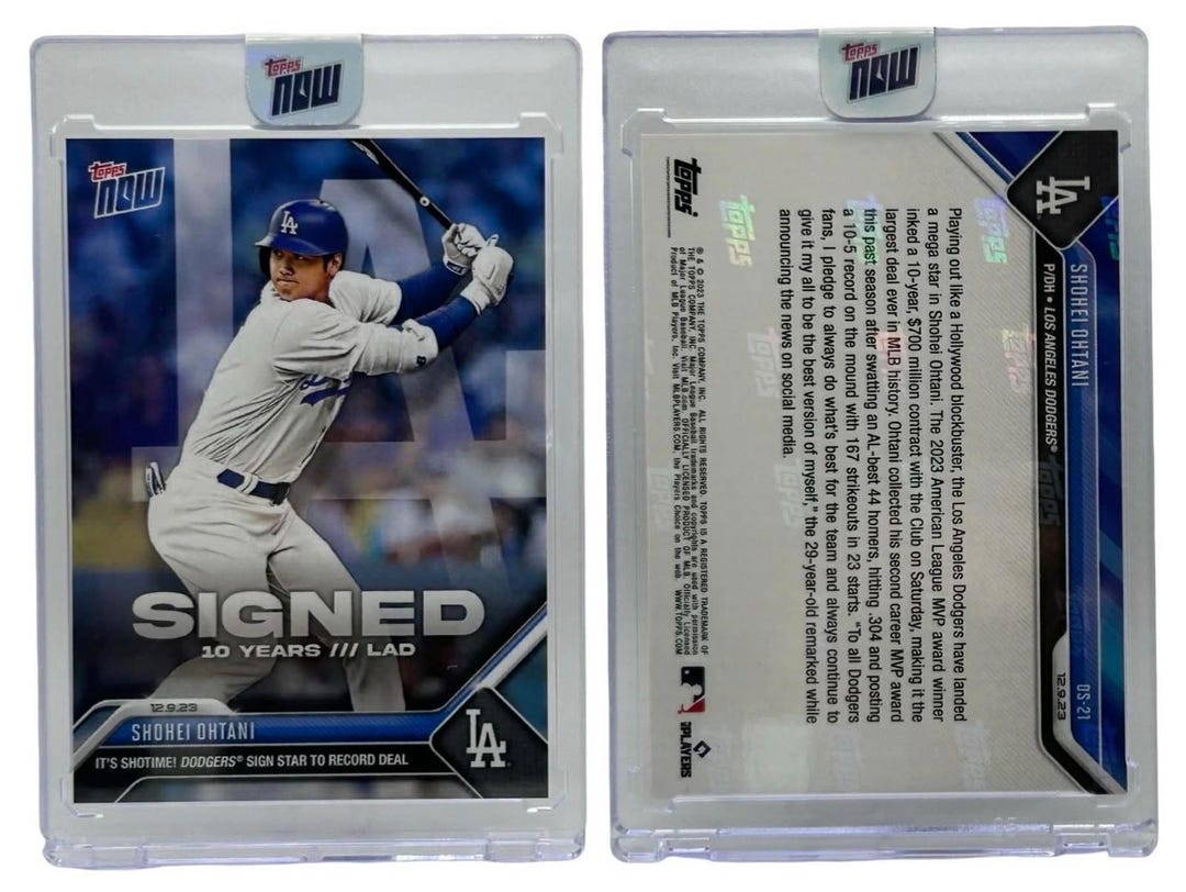 2023 Topps Now 大谷翔平 #OS-21 - ロサンゼルス・ドジャースと10年