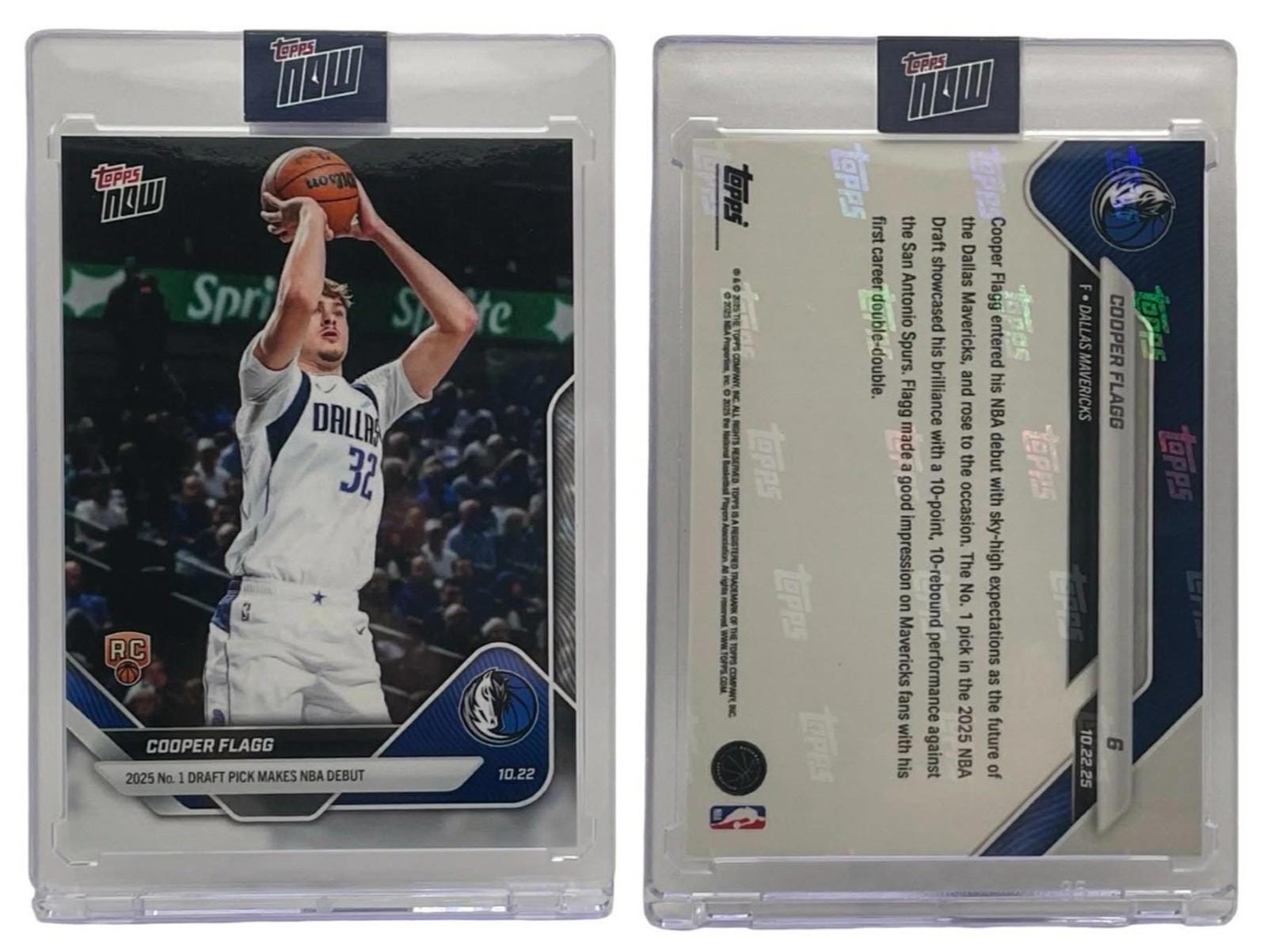 2025-26 Topps Now #6 クーパー・フラッグ NBA デビュー ルーキー 