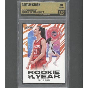 2024-25 Panini Instant WNBA #CCROY-A Caitlin Clark Rookie of the Year RC 10 Gem Mint