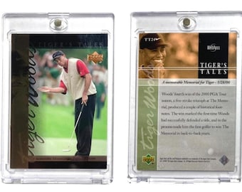 Originele Tiger Woods-bovendek Tiger's Tales ROOKIE-kaart uit 2001 (RC)