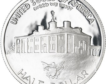 1982年 S ジョージ・ワシントン記念プルーフハーフドル 90% 銀貨 BU