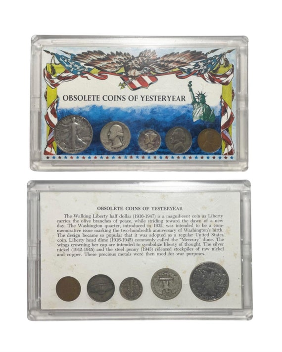 アメリカ 銀貨 コインセット 旧貨幣 1916-1947年 旧式コイン 5枚セット 米国銀貨 XF-レア - Etsy 日本
