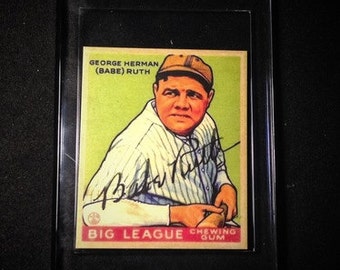 ベーブ・ルースとルー・ゲーリッグのレプリカサイン入り 1927年 バーン