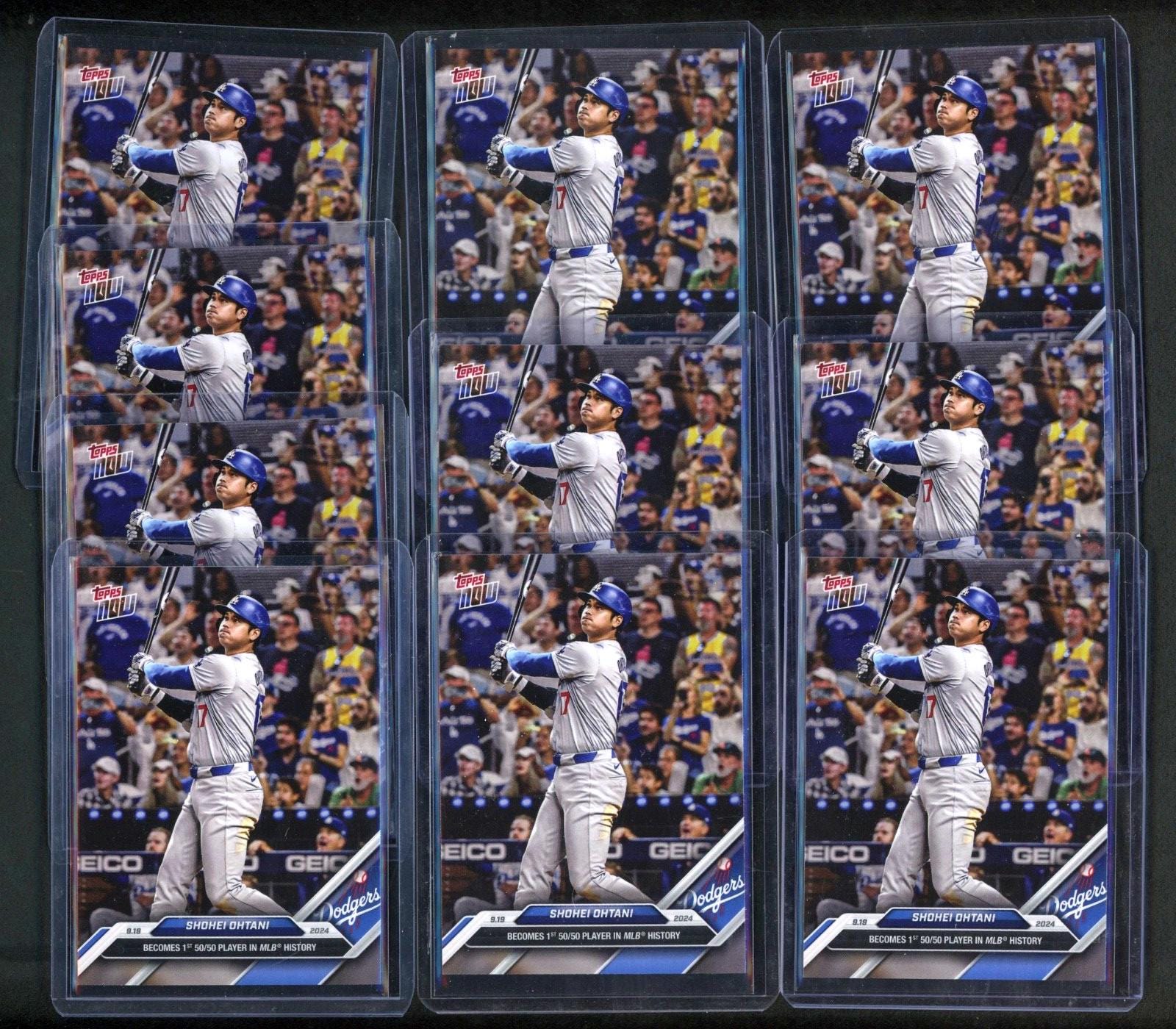 2024 Topps NOW #722 大谷翔平 MLB史上初の50/50プレイヤー 10枚セット 