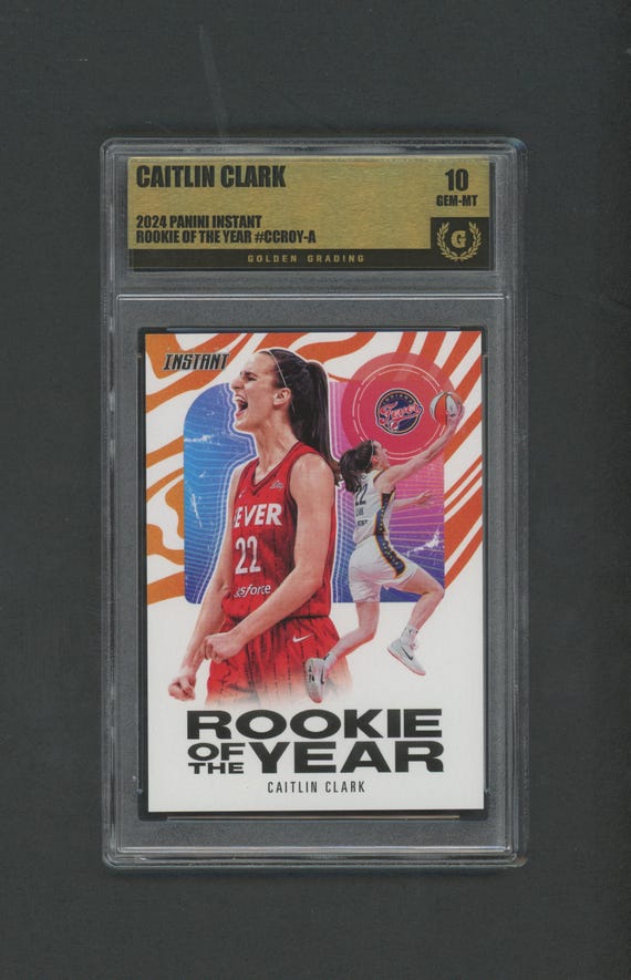 caitlin clark graded rookie card 2024 Panini Donruss Rated #RRR1 22 Card Details 2024-25 Panini Instant WNBA #CCROY-A