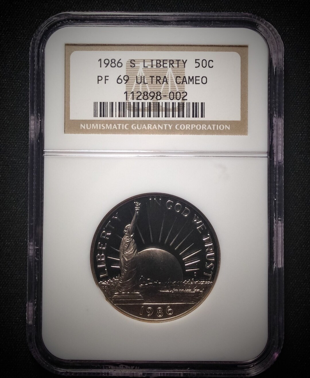 1986 S Proof Commemorative Statue of Liberty Half Dollar NGC