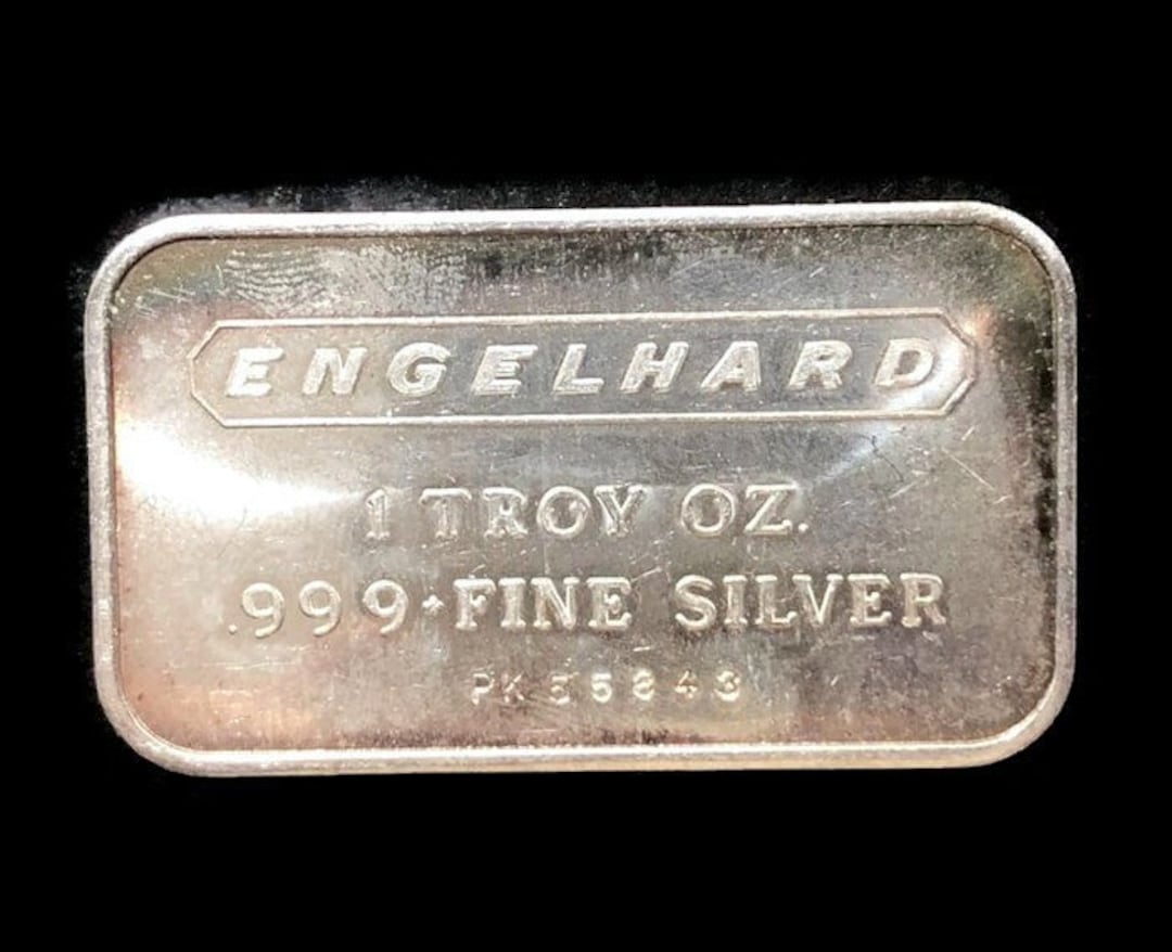 Vintage,engelhard, 1 Troy OZ .,999+ FINE Silver, BAR Random
