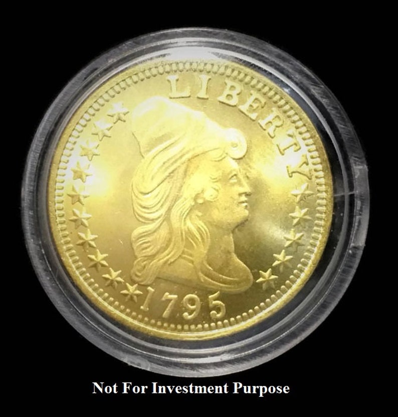 Replica 1795 10 Dollar 24k Gold Clad Draped Bust Eagle Etsy
