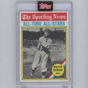 1976 Topps Baseball #349 ウォルター・ジョンソン - スポーティング・ニュース オールタイム オールスター