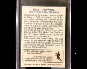 Carte Pelé 1977 PSA 4 VG-EX – Glorias E Trofeus #114 – Collection Rare Gradée