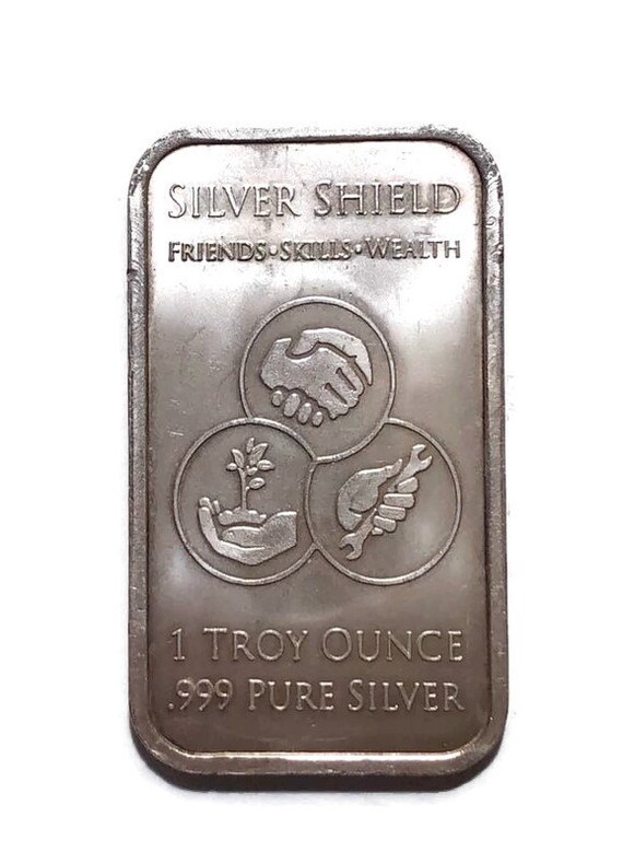 Silver Shield 1 Oz. Den OF Thieves Silver BAR! .999 Pure AG - Etsy
