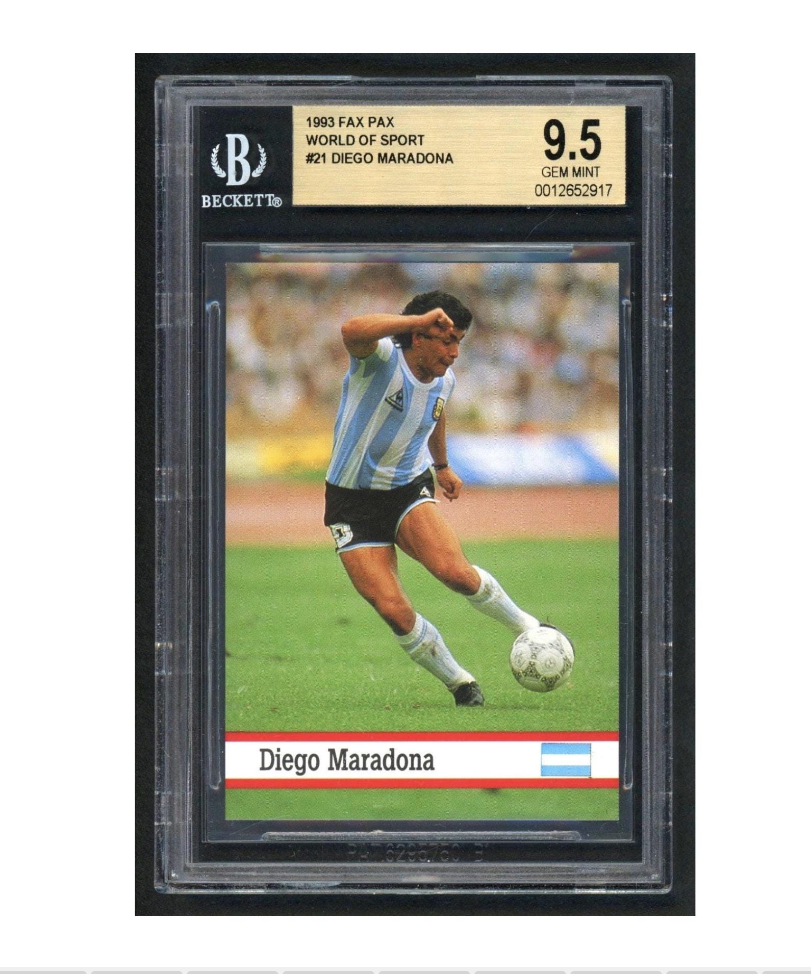 1993 Fax Pax World of Sport #21 Diego Maradona Soccer Argentina