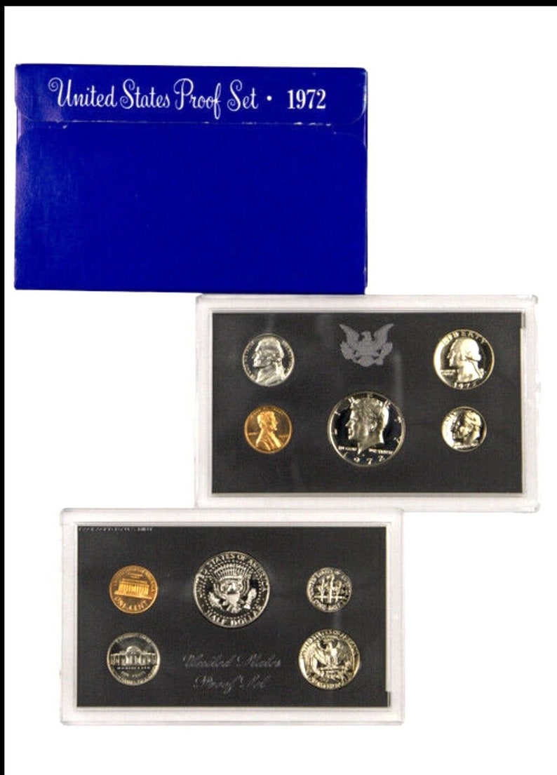1972-S United States US Mint Clad Proof Set in Original Mint Packaging ...