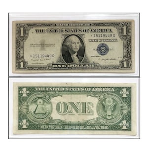 Star Note 1935-Blue Seal Silver Certificate Dollar Bill *Random*  VF/AU-Rare