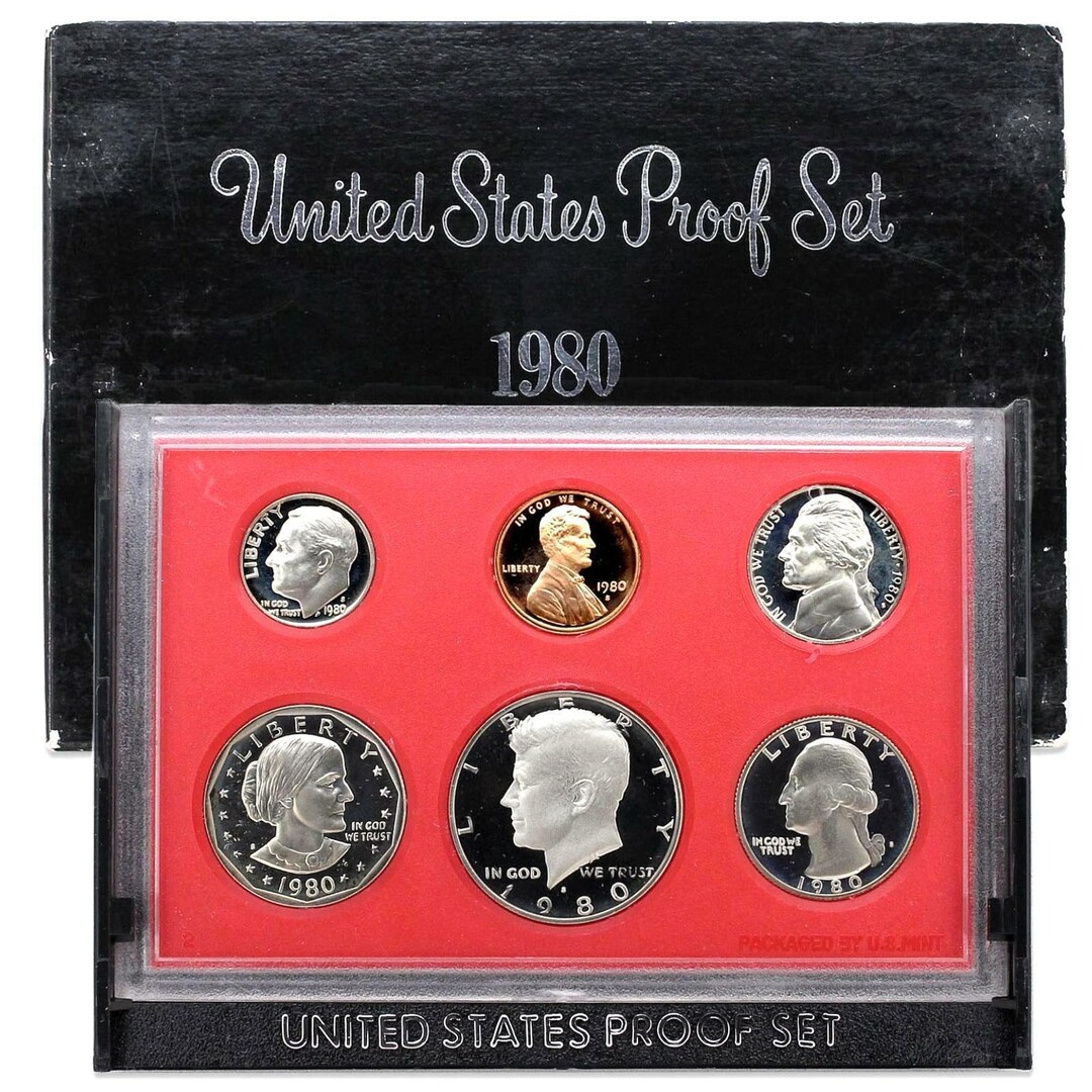 1980-S United States US Mint Clad Proof Set in Original Mint Packaging ...