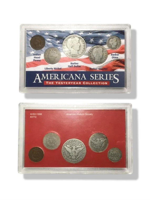 Americana Series Barber Coin Set Yesteryear Collection -90% Silver