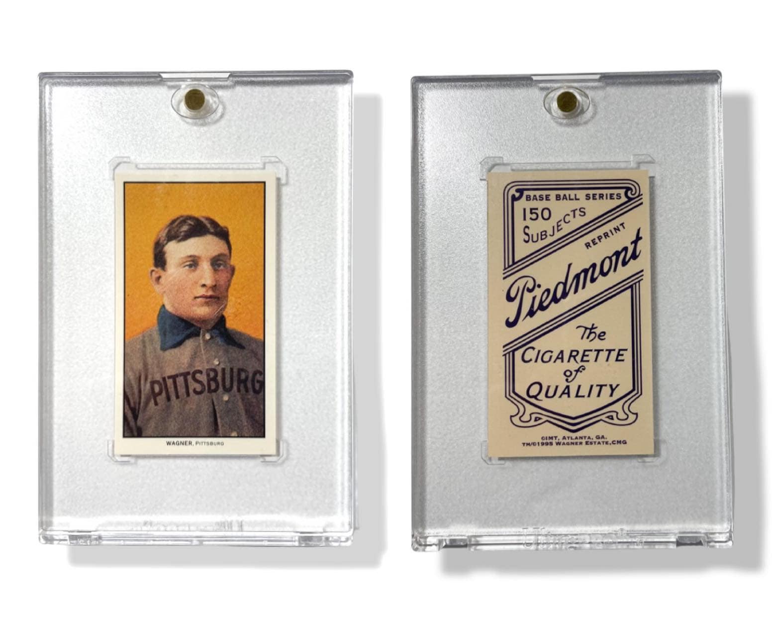 wagner cigarette card 1995 RP-1909 T206 Honus Wagner, Pittsburg Rookie Tobacco Card CIGARETTES AD  Mint