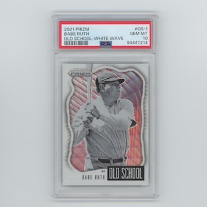 2021 Panini Prizm Old School White-Wave Prizm #OS-1 Babe Ruth Hof PSA 10 Gem MT