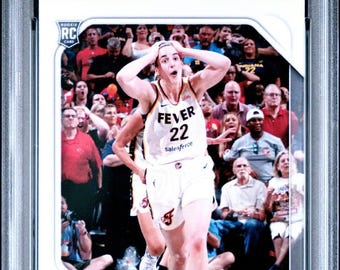 Cartão de novata Caitlin Clark #268 da Panini Instant WNBA 2024, classificado como PSA 10 Gem Mt.