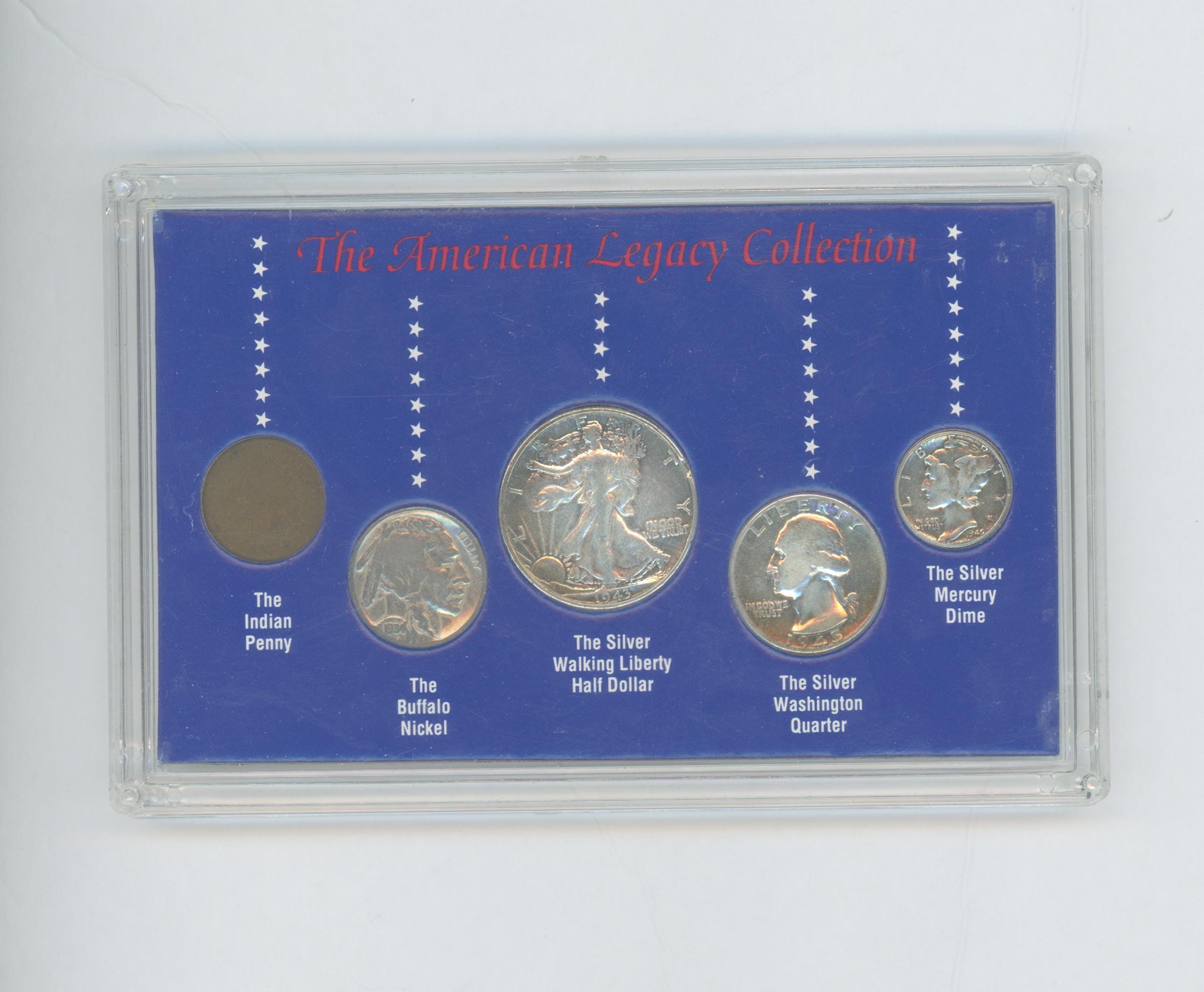 1902-1945 the American Legacy Collection 5 Coins Set - Half