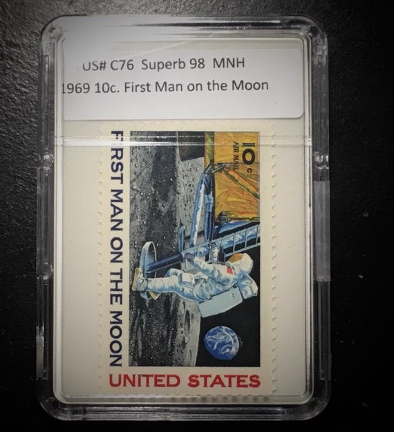 Issued 1969 US Apollo 11 -1st Man on the Moon. Unused 10c Airmail