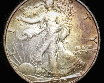 Authentic 1942-47 Walking Liberty  Silver Half Dollar Us Mint XF/Better Random