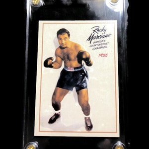 Original ROCKY MARCIANO Undefeated World Heavyweight Boxing Champion Card Only 500 EXIST-rare image 4