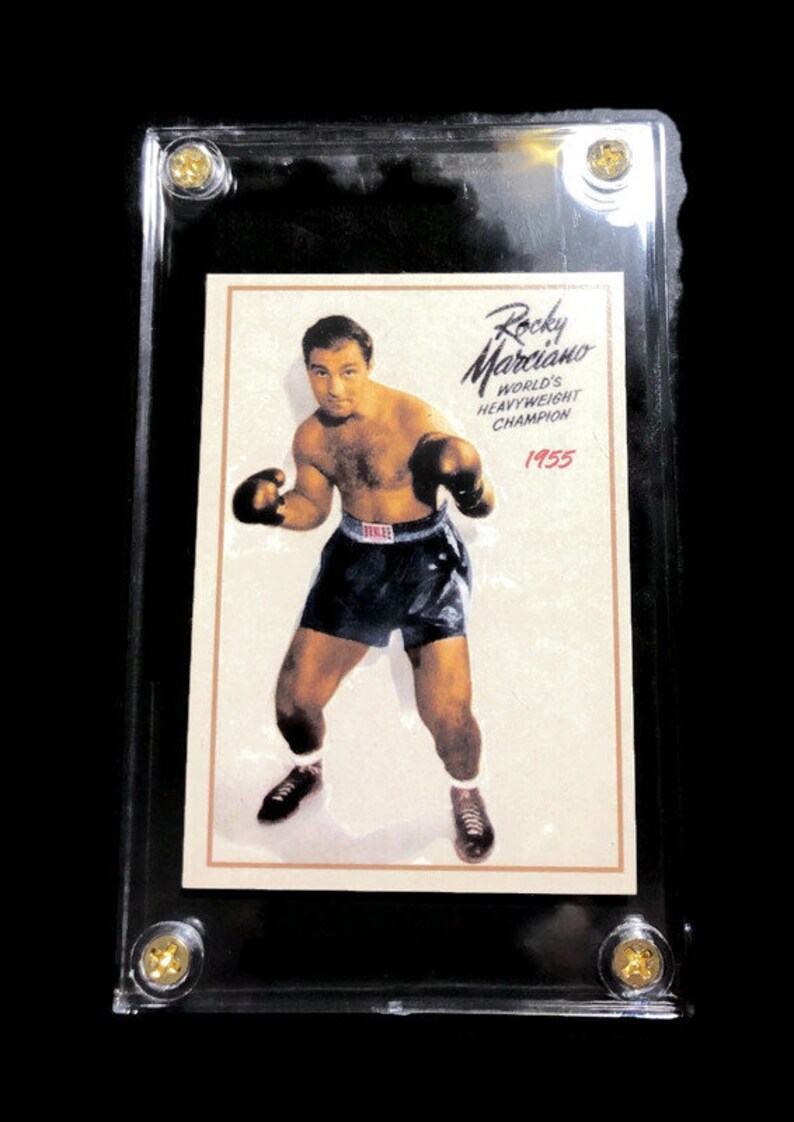Original- ROCKY MARCIANO Undefeated World Heavyweight Boxing Champion Card Only 500 EXIST-rare