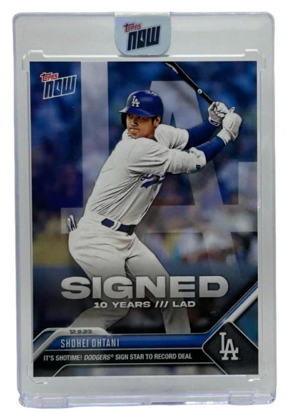 2023 Topps Now 大谷翔平 #OS-21 - ロサンゼルス・ドジャースと10年