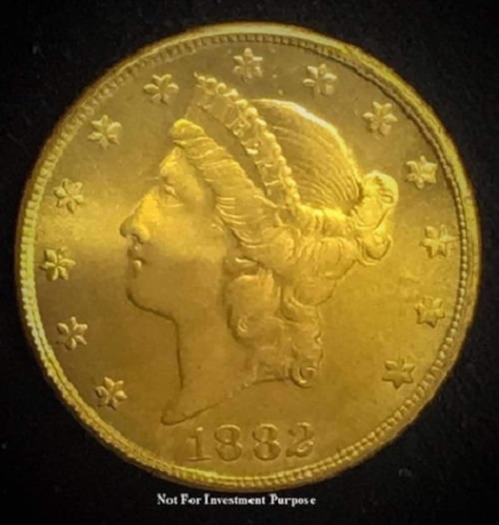 Replica 1882 CC Gold Plate 20 Dollar liberty Head Double Etsy