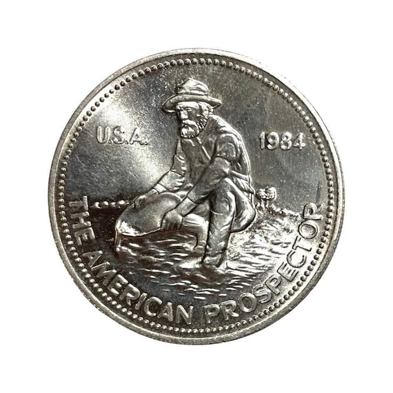 1984 Engelhard American Prospector 1 Troy Oz 0.999 Fine Silver