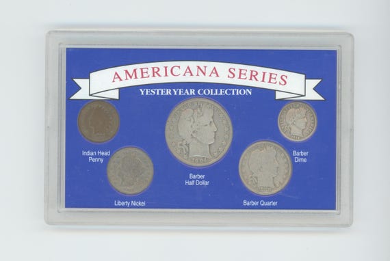 1895-1915 Americana Series Barber Coin Set Yesteryear Collection