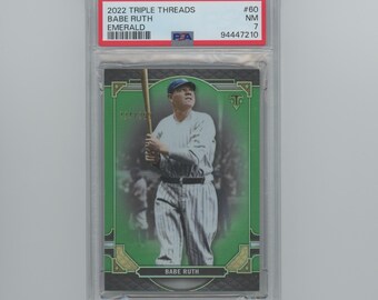 2022 Topps Triple Threads Emerald /259 Babe Ruth #60 HOF PSA 7 NM -Rare