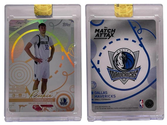 2025 Topps Match Attax #121 Cooper Flagg Dallas Mavericks Rookie