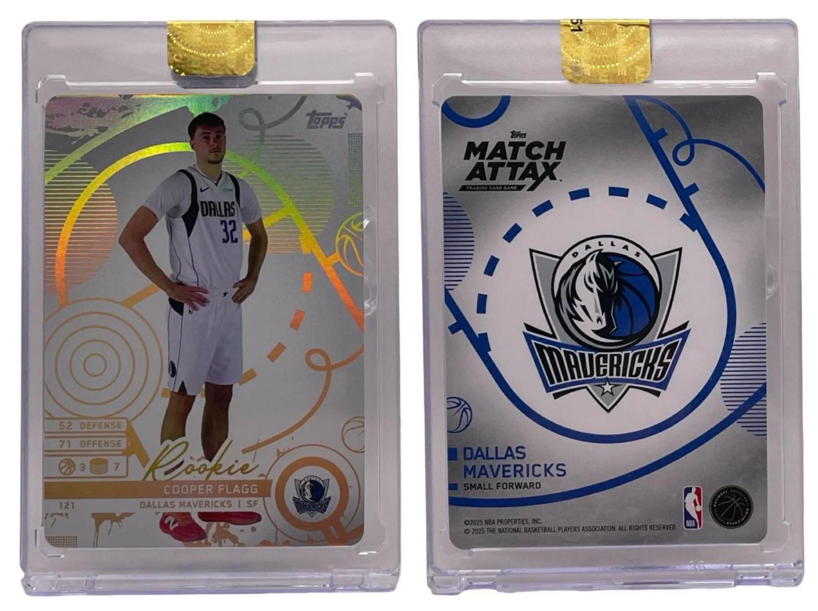 2025 Topps Match Attax #121 Cooper Flagg Dallas Mavericks Rookie