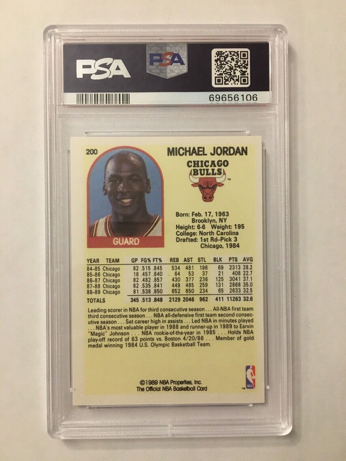 1989 NBA フープス マイケル ジョーダン #200 PSA 8 Nm-MT-レア - Etsy 