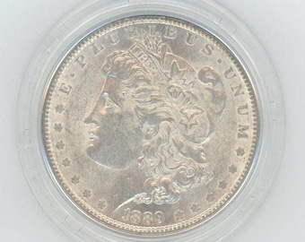 Dollaro d'argento Morgan 1889-P BRILLINT UNCIRCUALTED (BU) - Moneta rara