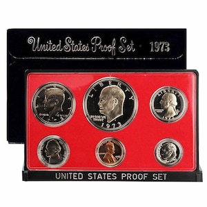 1973-S United States US Mint Clad Proof Set In Original Mint Packaging 6 Coins GEM BU