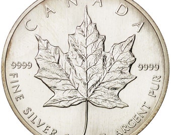 1988 Maple Leaf Canada 5 Dollars 1 Oz Silver GEM BU - Etsy