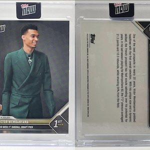 2023 Topps Now Card #D1 Victor Wembanyama 1st Draft Pick Rookie Card RC San Antonio Spurs