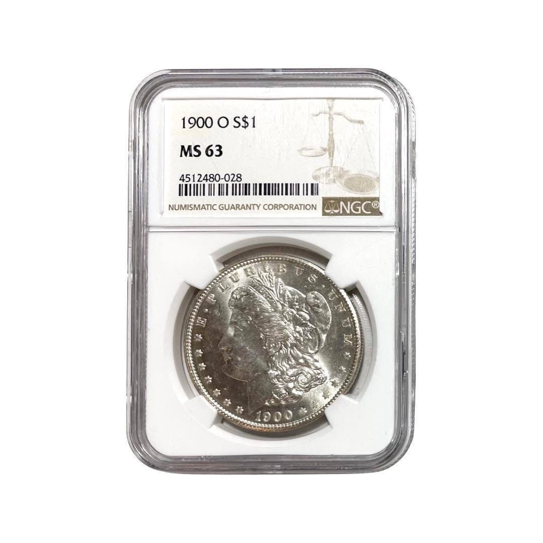 ★人気定番★ NGC 1900-O MS63 モルガン 銀貨 1900-O モルガン銀貨 NGC MS63 認定、美品、正確なコイン - 希少