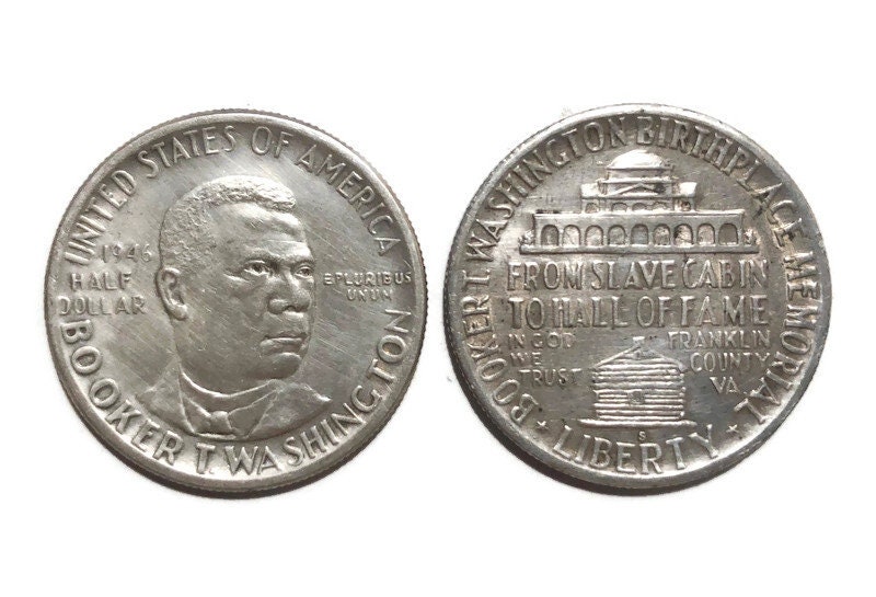 1946年ブッカー・T・ワシントン記念ハーフダラー銀貨 PCGS高鑑定 1- 1946-S ブッカー・T・ワシントン記念銀貨ハーフドル（米国造幣局